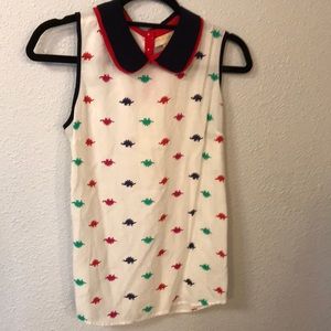 ModCloth Dinosaur Shirt with Peter Pan Collar - M